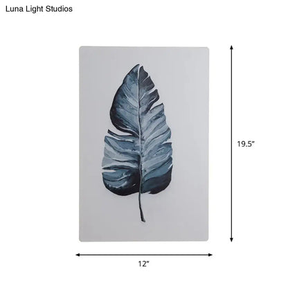 Nordic style banana leaf led wall art living room fixture