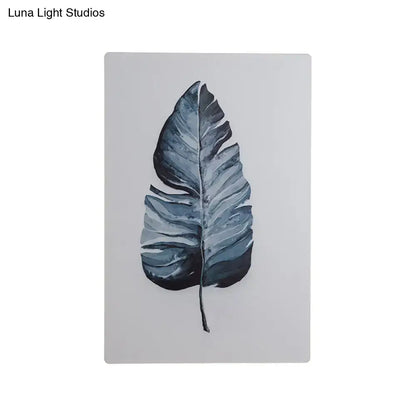 Nordic style banana leaf led wall art living room fixture