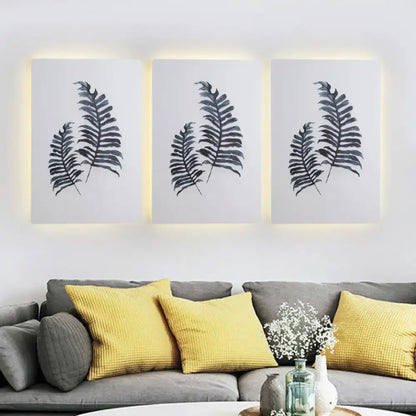 Nordic style banana leaf led wall art living room fixture
