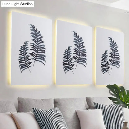 Nordic style banana leaf led wall art living room fixture