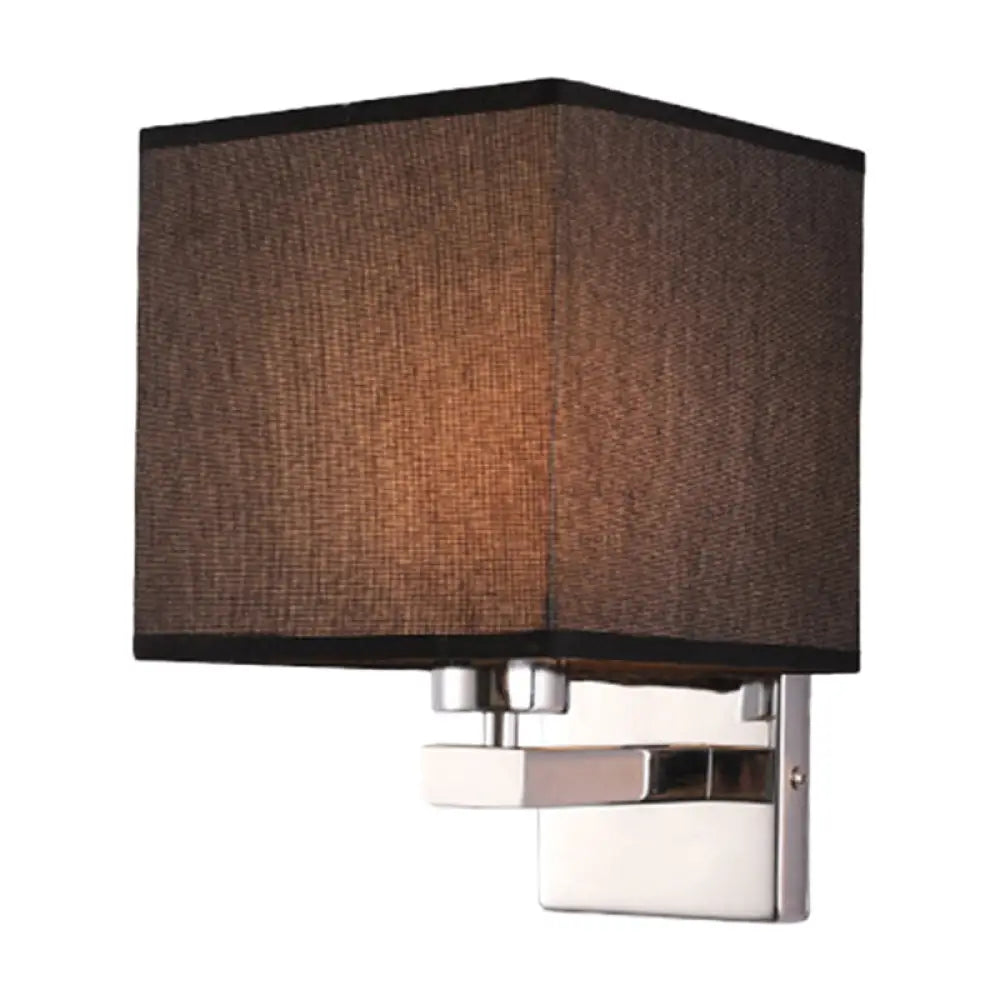 DecorBites™ Nordic Style Beige Cube Wall Light - 1 Head Fabric Wall Mounted Fixture for Bedroom