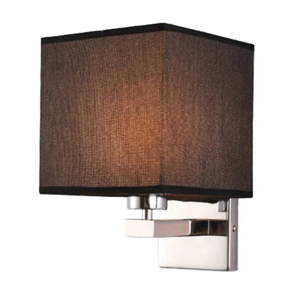 DecorBites™ Nordic Style Beige Cube Wall Light - 1 Head Fabric Wall Mounted Fixture for Bedroom