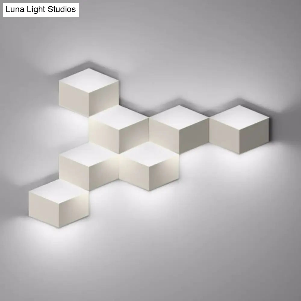 DecorBites™ Nordic Style LED Wall Lamp - White Geometric Design Light Fixture for Living Room