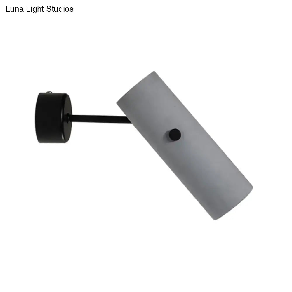 Nordic style matte black rotatable wall spotlight bedroom light