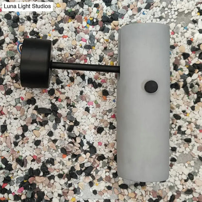 Nordic style matte black rotatable wall spotlight bedroom light