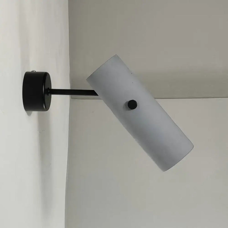 Nordic style matte black rotatable wall spotlight bedroom light