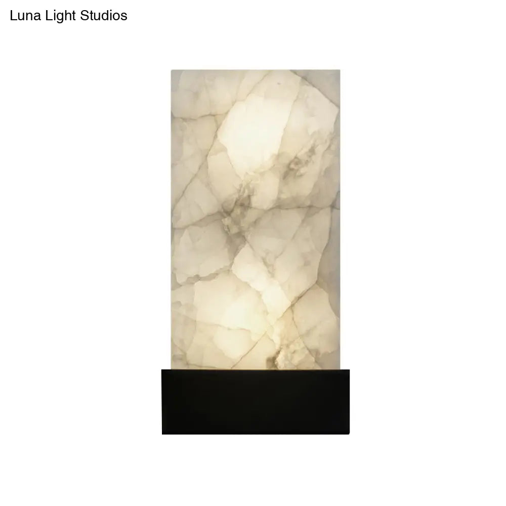 DecorBites™ Nordic Style Mica Wall Sconce: Rectangle Shade, Single Light, Living Room Wall Mount