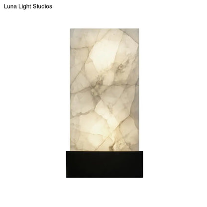 DecorBites™ Nordic Style Mica Wall Sconce: Rectangle Shade, Single Light, Living Room Wall Mount