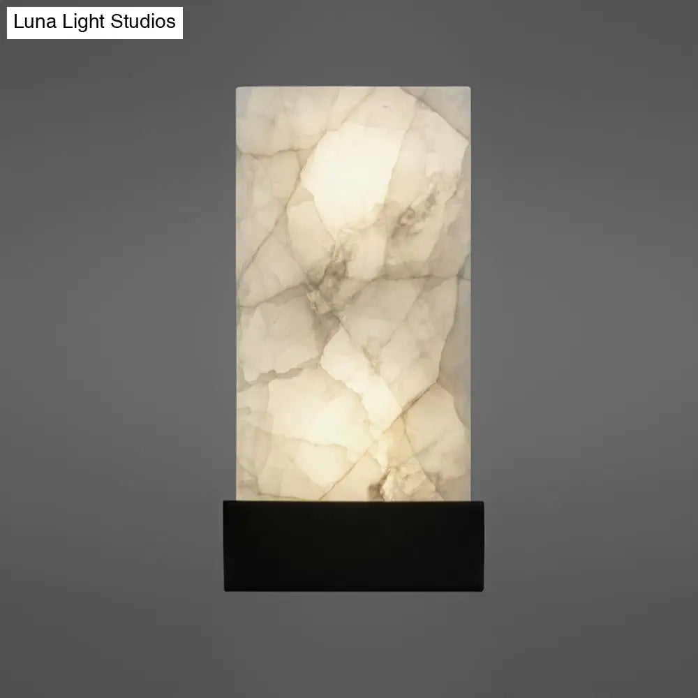 DecorBites™ Nordic Style Mica Wall Sconce: Rectangle Shade, Single Light, Living Room Wall Mount