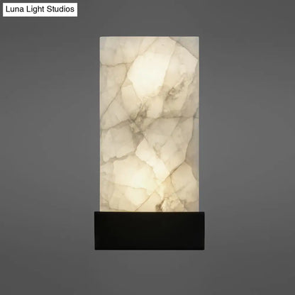DecorBites™ Nordic Style Mica Wall Sconce: Rectangle Shade, Single Light, Living Room Wall Mount