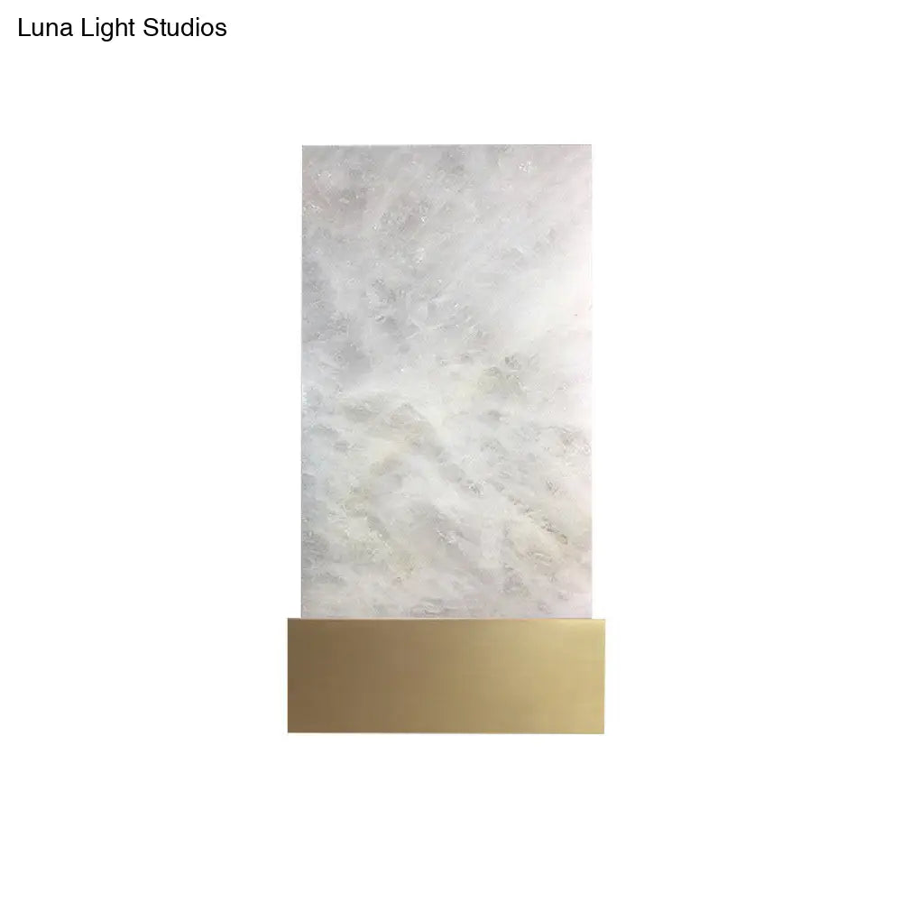 DecorBites™ Nordic Style Mica Wall Sconce: Rectangle Shade, Single Light, Living Room Wall Mount