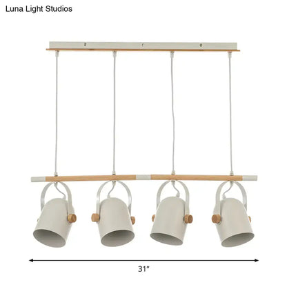 Nordic style triple white pendant light kitchen adjustable dome shade
