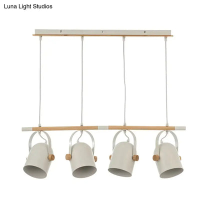 Nordic style triple white pendant light kitchen adjustable dome shade