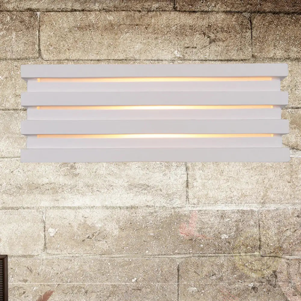 DecorBites™ Nordic Style White Wall Lamp with Louvered Design