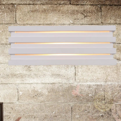 DecorBites™ Nordic Style White Wall Lamp with Louvered Design