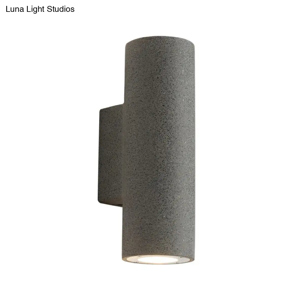 DecorBites™ Nordic Terrazzo Shade Up/Down Wall Sconce with 2-Bulb Cylindrical Lamp for Stairs