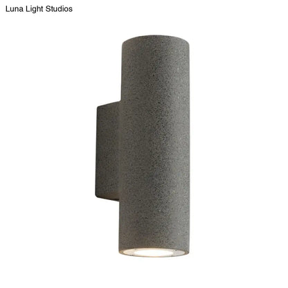 DecorBites™ Nordic Terrazzo Shade Up/Down Wall Sconce with 2-Bulb Cylindrical Lamp for Stairs