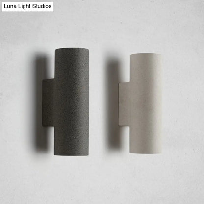 DecorBites™ Nordic Terrazzo Shade Up/Down Wall Sconce with 2-Bulb Cylindrical Lamp for Stairs
