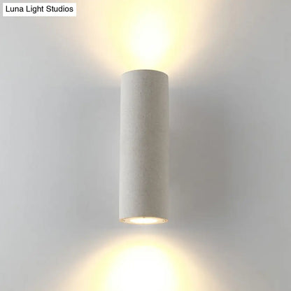 DecorBites™ Nordic Terrazzo Shade Up/Down Wall Sconce with 2-Bulb Cylindrical Lamp for Stairs