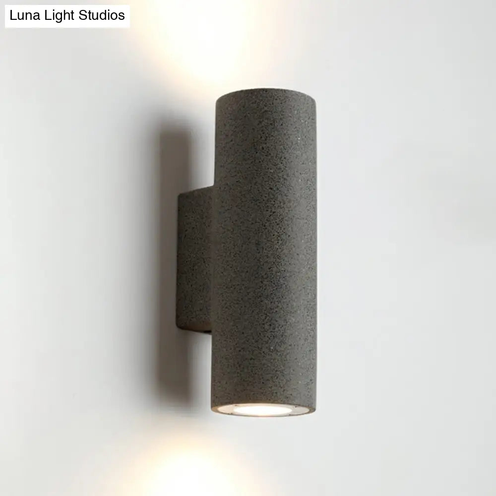 DecorBites™ Nordic Terrazzo Shade Up/Down Wall Sconce with 2-Bulb Cylindrical Lamp for Stairs