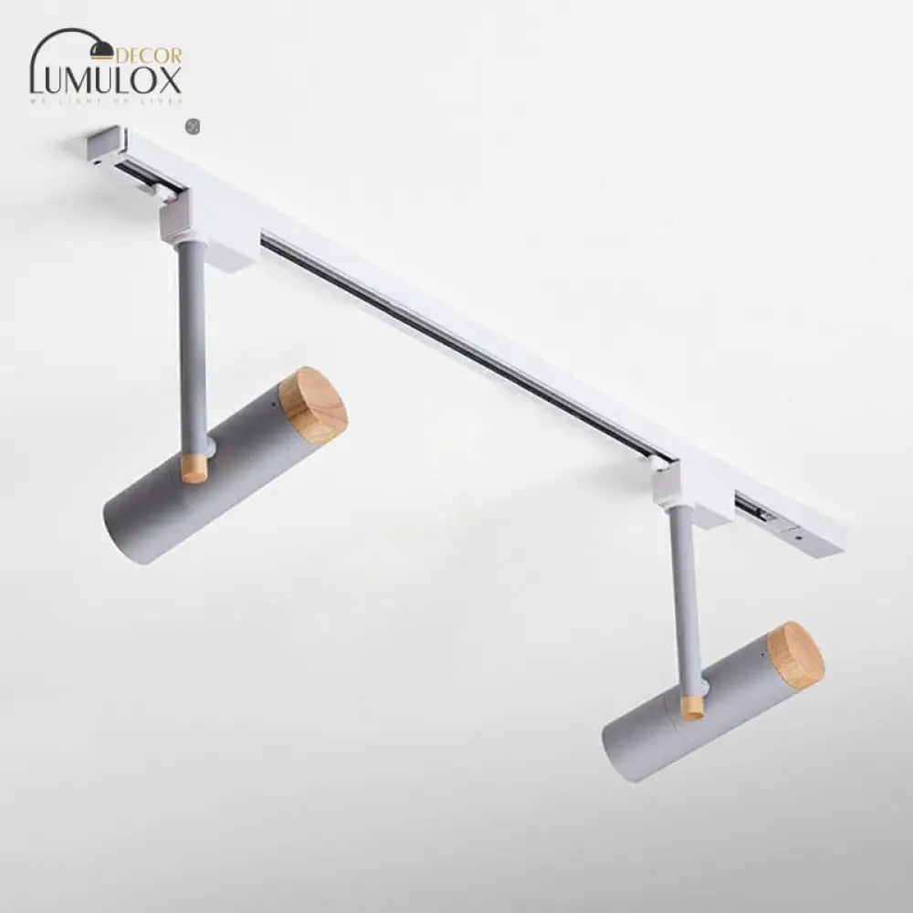 DecorBites™ Nordic Tubular Metallic Spotlight with Wood Cap