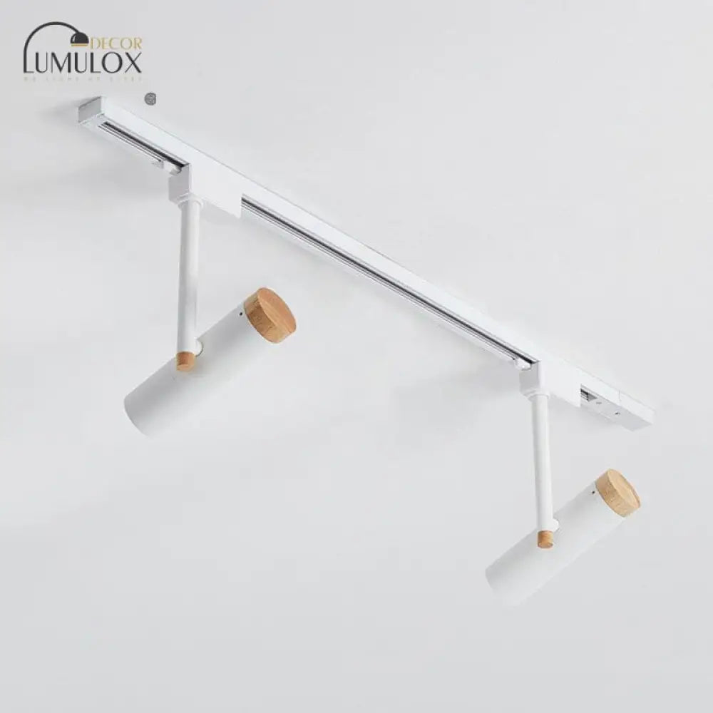 DecorBites™ Nordic Tubular Metallic Spotlight with Wood Cap