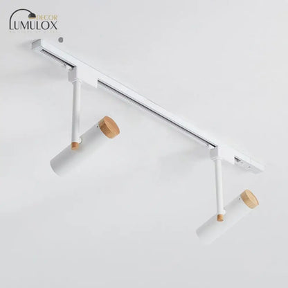 DecorBites™ Nordic Tubular Metallic Spotlight with Wood Cap