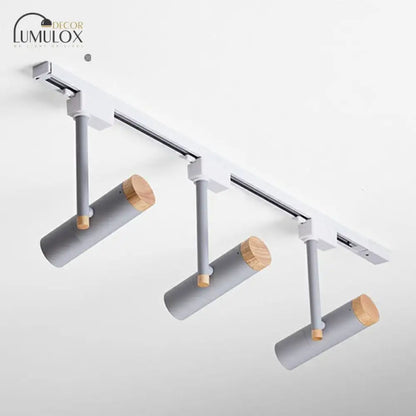 DecorBites™ Nordic Tubular Metallic Spotlight with Wood Cap