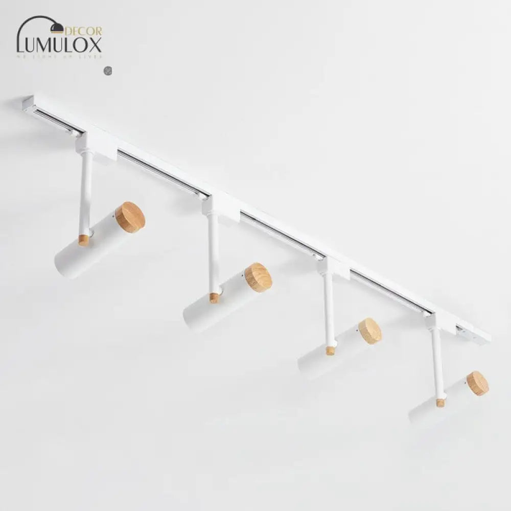 DecorBites™ Nordic Tubular Metallic Spotlight with Wood Cap