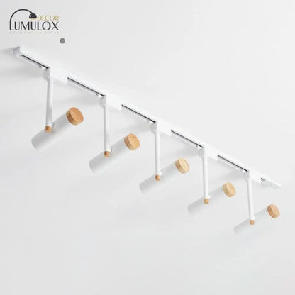 DecorBites™ Nordic Tubular Metallic Spotlight with Wood Cap