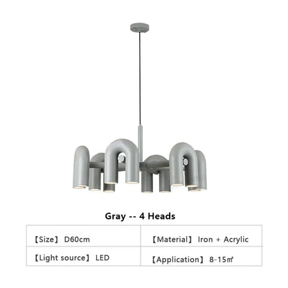 DecorBites™ Nordic U Shape LED Ceiling Chandelier