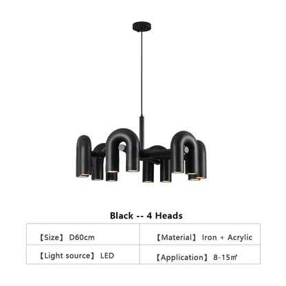 DecorBites™ Nordic U Shape LED Ceiling Chandelier