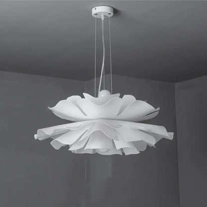 Nordic white acrylic flower pendant chandelier for bedroom decor