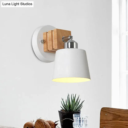 Nordic white ceramic rotatable wall lamp – bedroom chrome accent