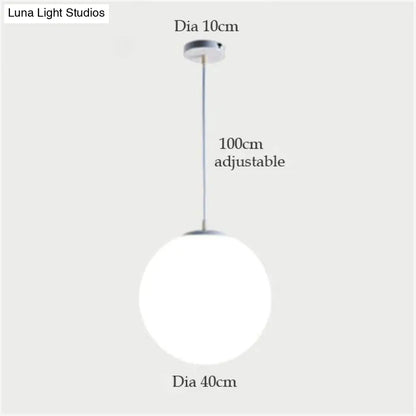 DecorBites™ Nordic White Glass Ball Pendant Lights Modern LED Living Room Hanglamp Pendant Lamp Restaurant Bar Aisle Bubble Ball Luminaire