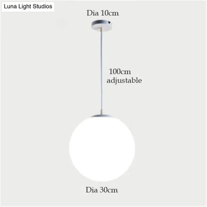 DecorBites™ Nordic White Glass Ball Pendant Lights Modern LED Living Room Hanglamp Pendant Lamp Restaurant Bar Aisle Bubble Ball Luminaire