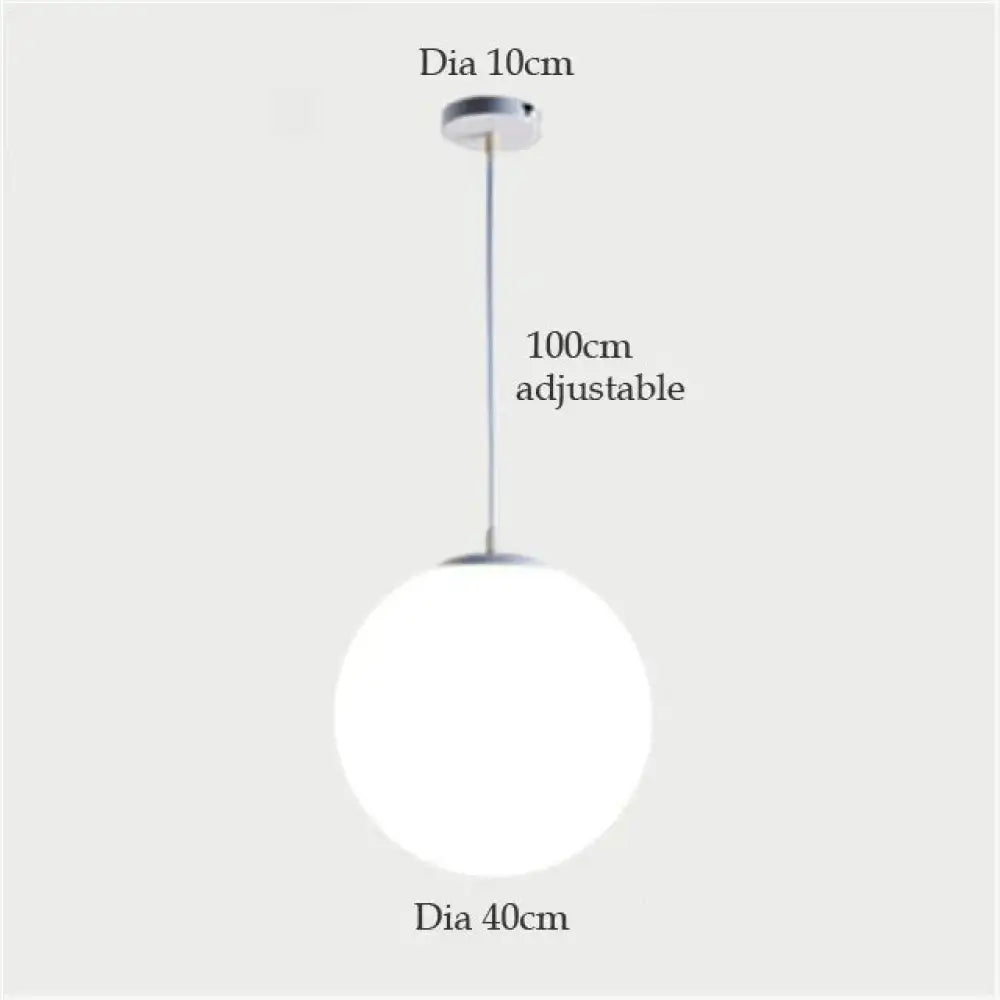 DecorBites™ Nordic White Glass Ball Pendant Lights Modern LED Living Room Hanglamp Pendant Lamp Restaurant Bar Aisle Bubble Ball Luminaire