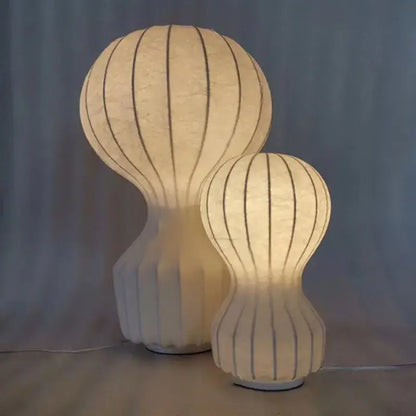 Nordic white ribbed hot air balloon table lamp bedroom light