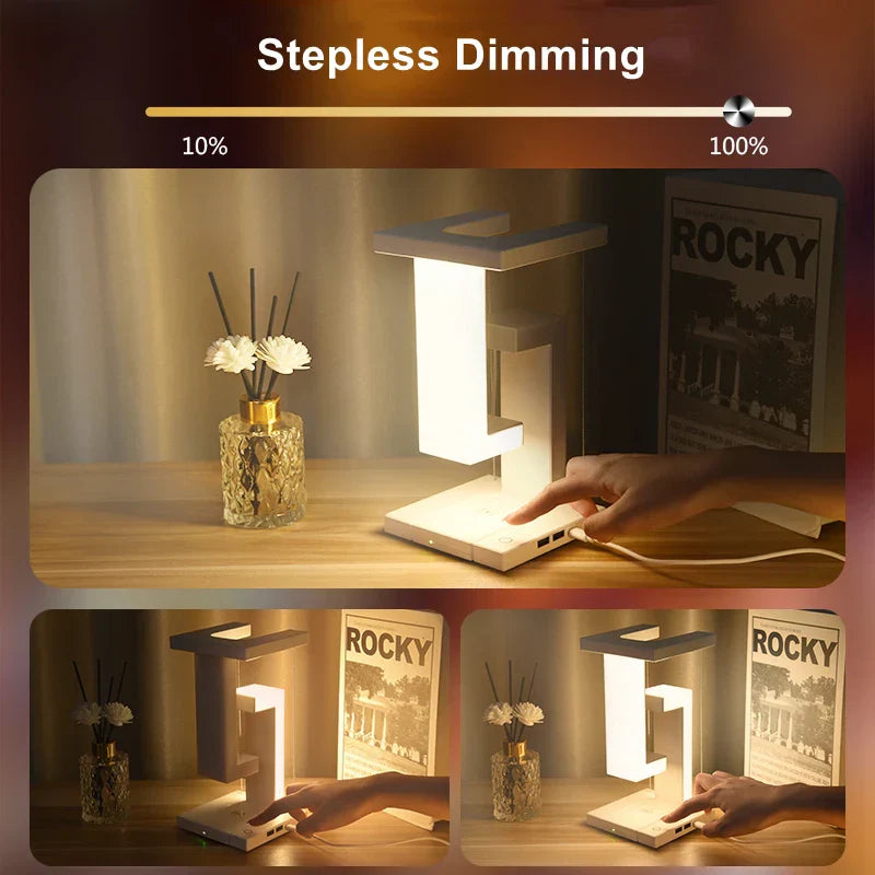 DecorBites™ Novelty floating lamp with 10 W  detachable wireless charger decorative light for bedroom/office