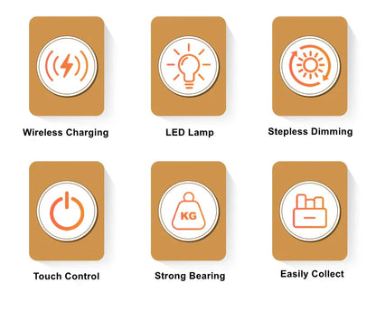 DecorBites™ Novelty floating lamp with 10 W  detachable wireless charger decorative light for bedroom/office