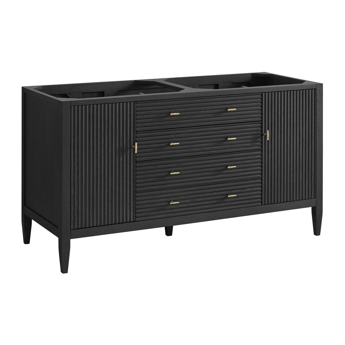 James Martin Myrrin 60" Double Bathroom Vanity, Carbon Oak