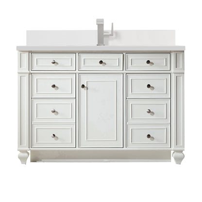 James Martin Bristol 48" Single Bathroom Vanity, Bright White