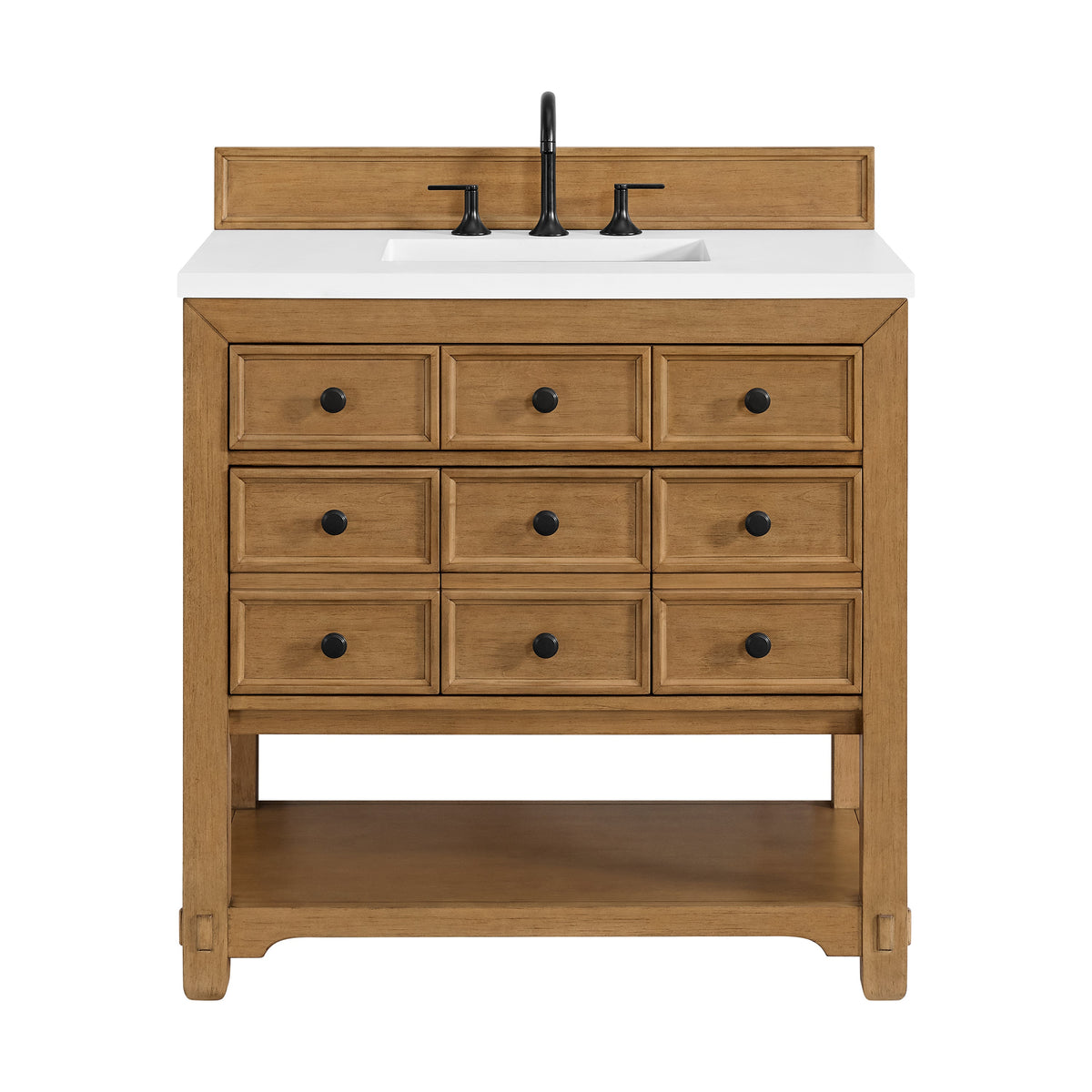 James Martin Malibu 36" Single Bathroom Vanity, Amber Birch