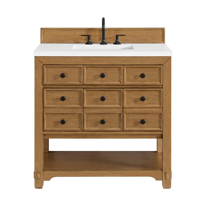 James Martin Malibu 36" Single Bathroom Vanity, Amber Birch
