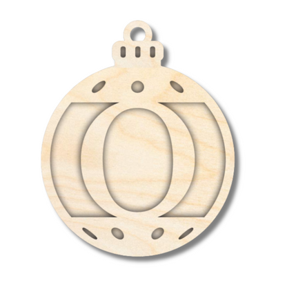 Unfinished Wood Layered Letter Christmas Ornaments | A-Z | 2 Piece | 5" Tall | 1/8" Wood | Wood Craft DIY