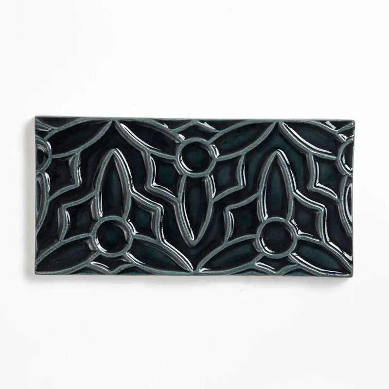 Obsidian Crackled Barcelona Ceramic Accent Tiles 4x8