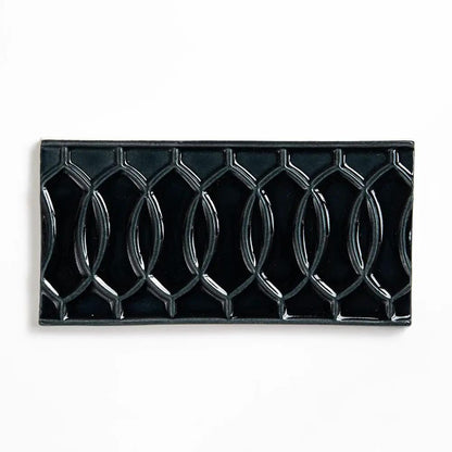 Obsidian Crackled Vienna Ceramic Accent Tiles 4x8