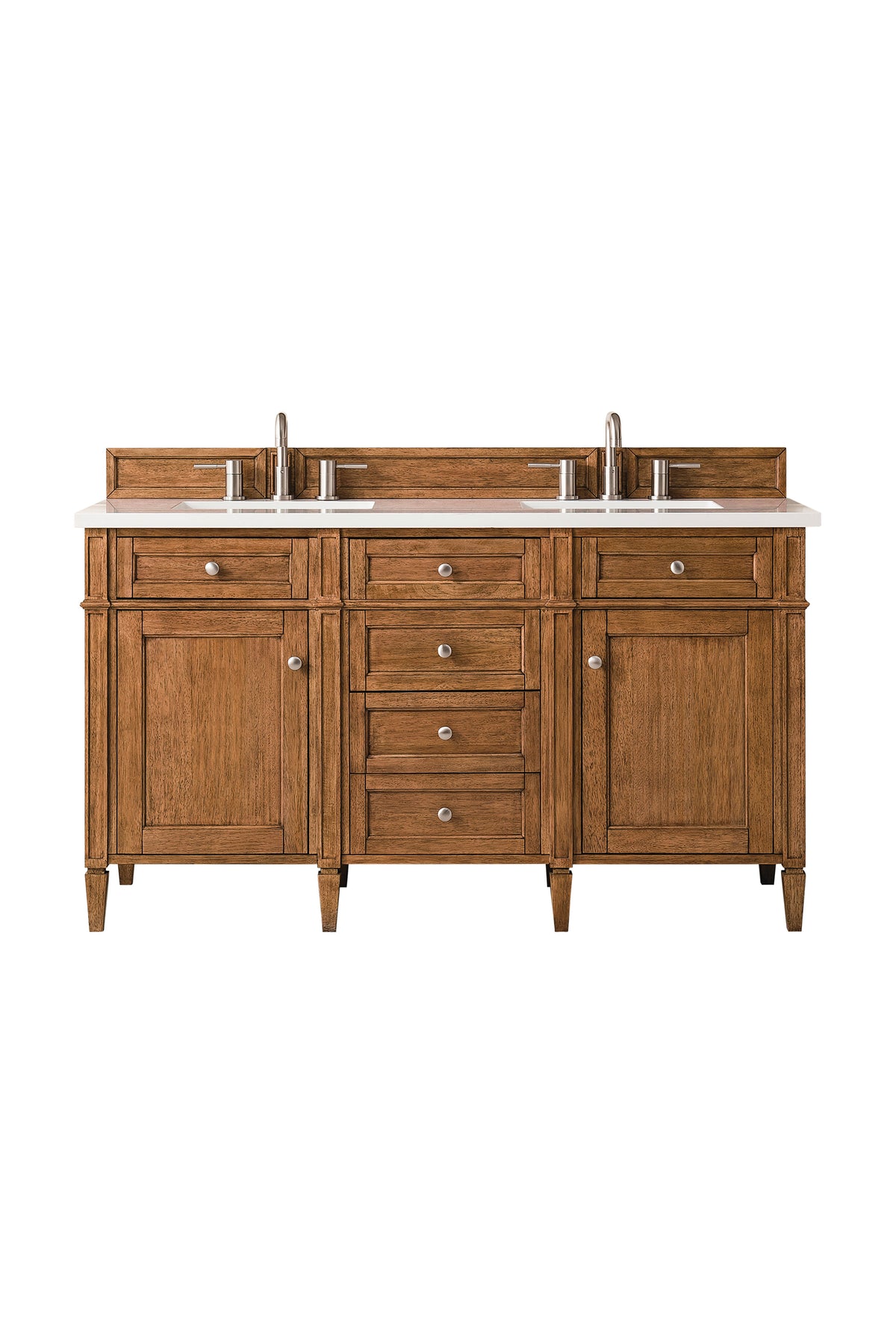 James Martin Brittany 60" Double Bathroom Vanity, Saddle Brown