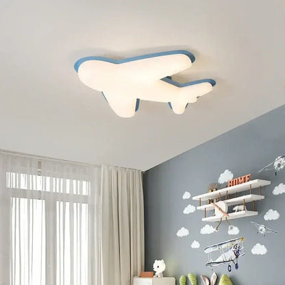 Off-white airplane ceiling chandelier for children's room
