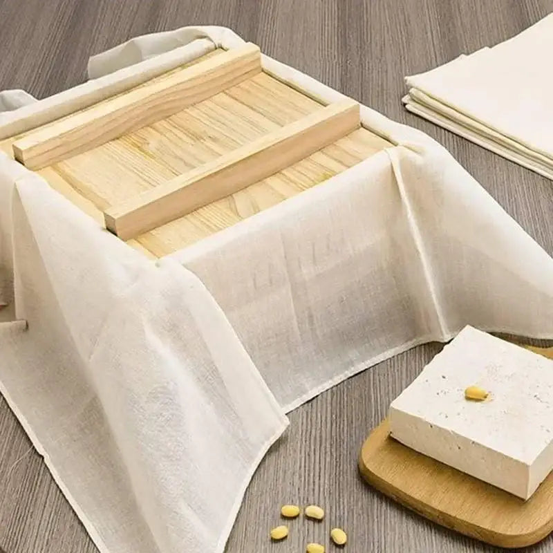 Off-white cotton tofu maker cloth for kitchen homemade cheese